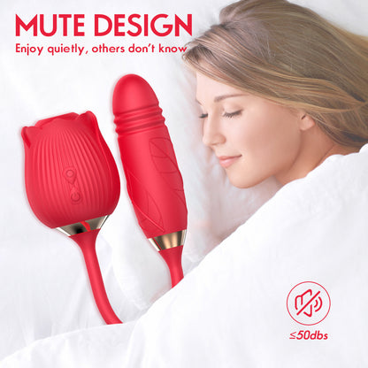 Sex Toy For Women & Couples, Vibrator Massager Clitoral Suction & G-Spot Stimulator, 10 Vibration Modes, Dual Use Design, USB Rechargeable, Discreet Wellness.